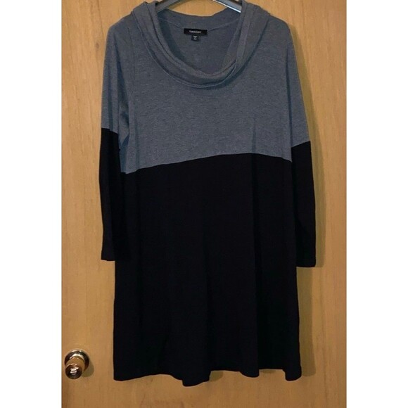 Karen Kane black & gray cowl neck sweater dress Size 2X - Picture 2 of 3